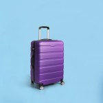 slimbridge 20" carry on luggage case purple 20 inch
