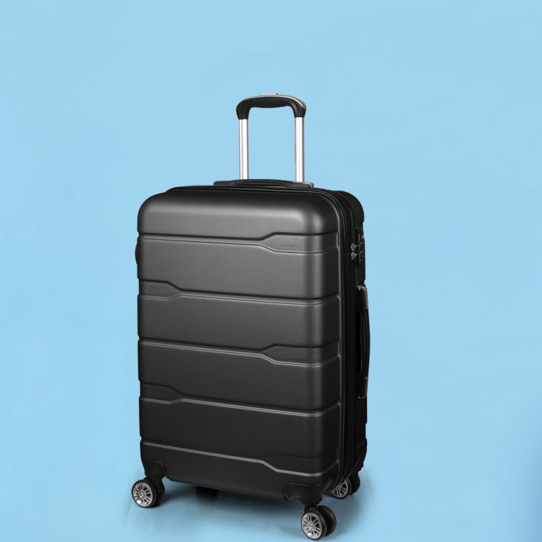slimbridge 24" inch expandable luggage black 24 inch