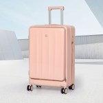 slimbridge 26" luggage trolley travel hard pink