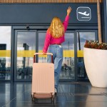 slimbridge 26" luggage wide handle hard case pink slimbridge 26" luggage wide handle hard case pink