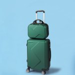 slimbridge 2pcs 20"travel luggage set green slimbridge 2pcs 20"travel luggage set green