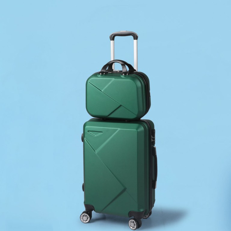 slimbridge 2pcs 20"travel luggage set green slimbridge 2pcs 20"travel luggage set green