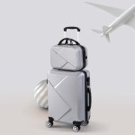 slimbridge 2pcs 20"travel luggage set grey