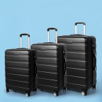 slimbridge 3pc luggage sets suitcase black slimbridge 3pc luggage sets suitcase black