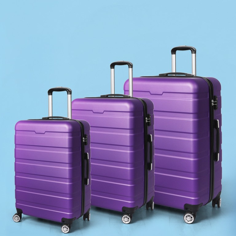 slimbridge 3pc luggage sets suitcase purple slimbridge 3pc luggage sets suitcase purple