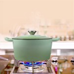 toque 4l enamel dutch oven pot in green colour