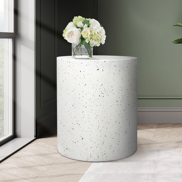 levede side table terrazzo round end
