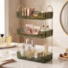 ilus makeup organiser vanity countertop shelf cosmetic holder storage green