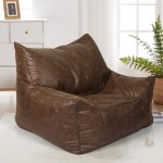marlow bean bag chair cover pu indoor dark brown marlow bean bag chair cover pu indoor dark brown