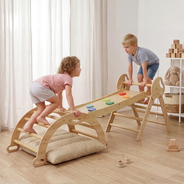 bopeep kids climbing toys sets toddler toys triangle arch climber indoor natural bopeep kids climbing toys sets toddler toys triangle arch climber indoor natural