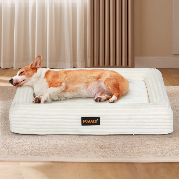 pawz l size orthopedic dog bed with corduroy removable cover waterproof washable beige pawz l size orthopedic dog bed with corduroy removable cover waterproof washable beige