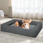 pawz memory foam pet bed calming dog m medium