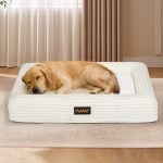 pawz xl size orthopedic dog bed with corduroy removable cover waterproof washable beige