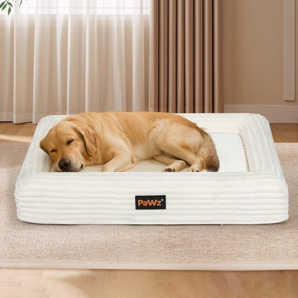 pawz xl size orthopedic dog bed with corduroy removable cover waterproof washable beige pawz xl size orthopedic dog bed with corduroy removable cover waterproof washable beige