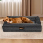 pawz xxl size orthopedic dog bed with corduroy removable cover waterproof washable grey pawz xxl size orthopedic dog bed with corduroy removable cover waterproof washable grey
