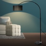 emitto modern led floor lamp reading black