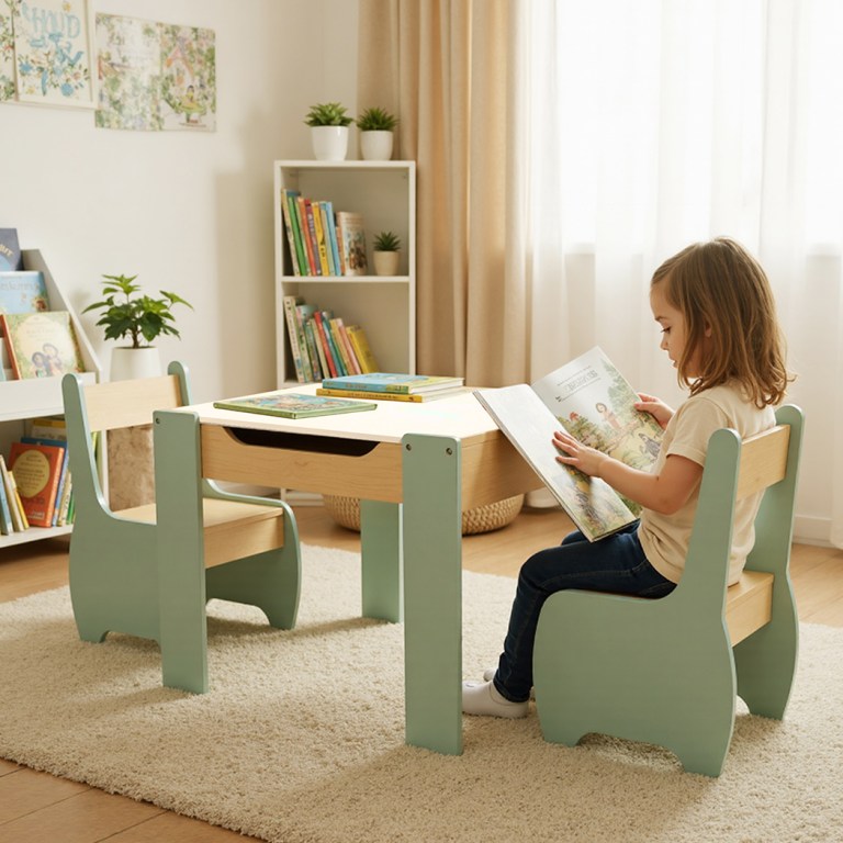 levede kids table and chairs set 3 in 1 chalkboard storage learning dining desk