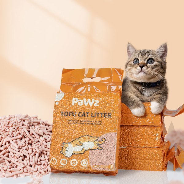 pawz 2.5kg tofu cat litter clumping peach pawz 2.5kg tofu cat litter clumping peach