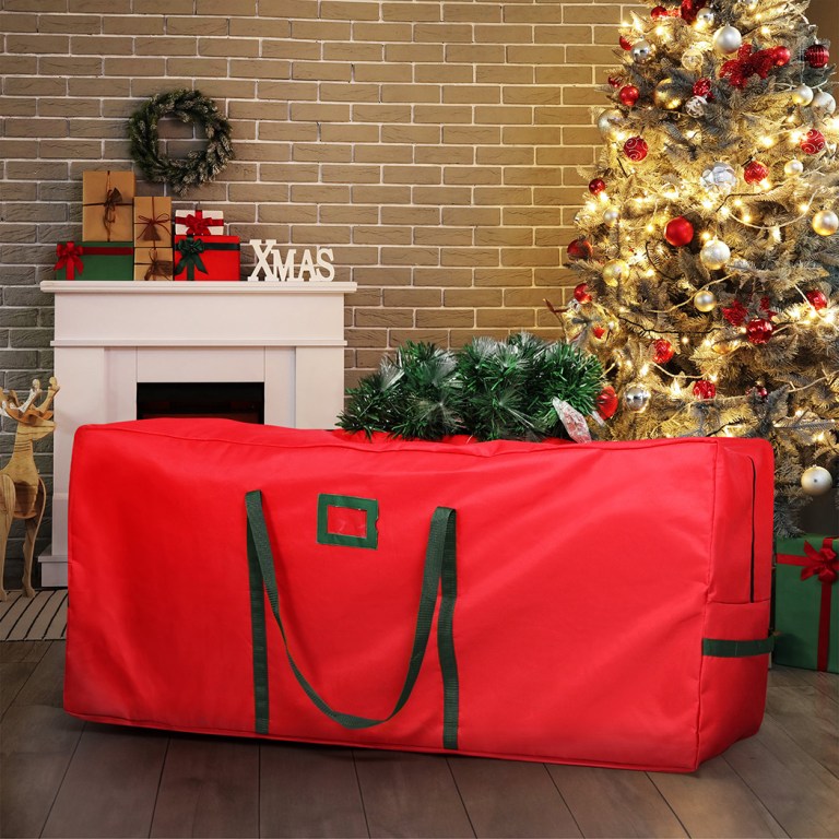 christmas tree storage bag large red