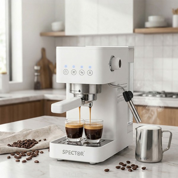spector espresso coffee machine maker 20 bar milk frother cappuccino latte cafe