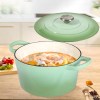 toque 4l enamel dutch oven pot in green colour toque 4l enamel dutch oven pot in green colour