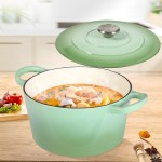 toque 4l enamel dutch oven pot in green colour