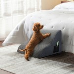 pawz 2 steps pet stairs dog ramp high density foam grey