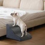 pawz 3 steps pet stairs dog ramp high density foam grey pawz 3 steps pet stairs dog ramp high density foam grey