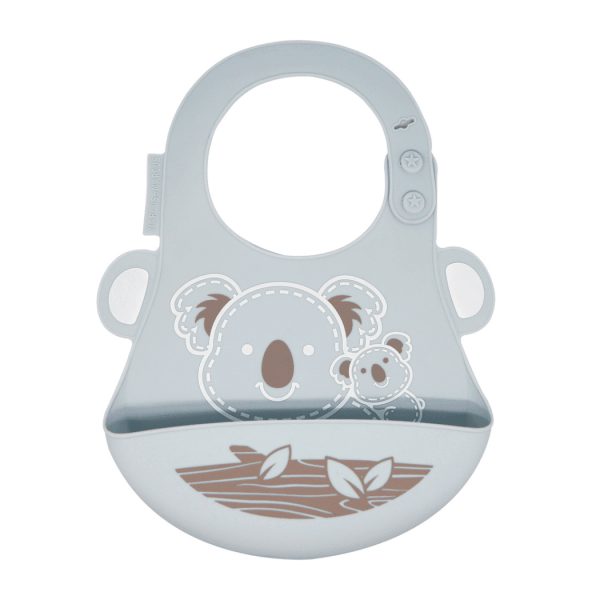 marcus & marcus baby bib koala grey (limited edition)