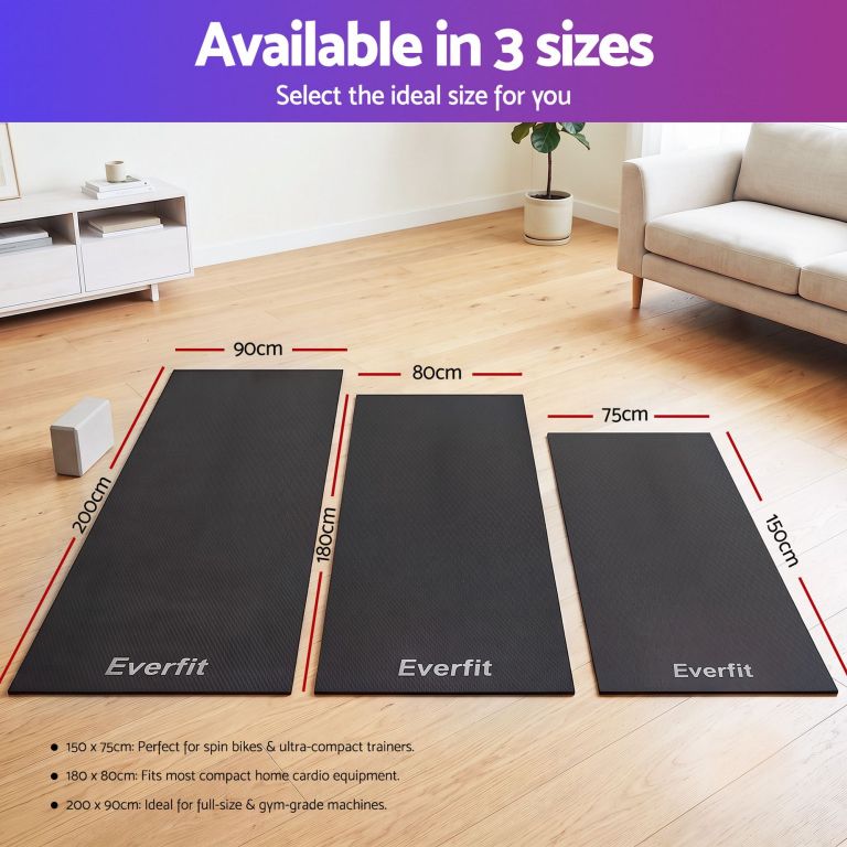 everfit exercise equipment mat treadmill floor rug home gym fitness yoga 1.5m