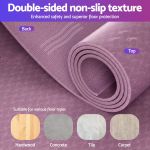 everfit exercise equipment mat 1.8m treadmill floor rug home gym fitness purple