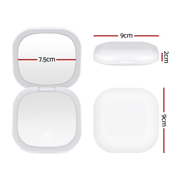 embellir led compact mirror lighted travel makeup mirror pocket sized 1x 10x magnification square white embellir led compact mirror lighted travel makeup mirror pocket sized 1x 10x magnification square white