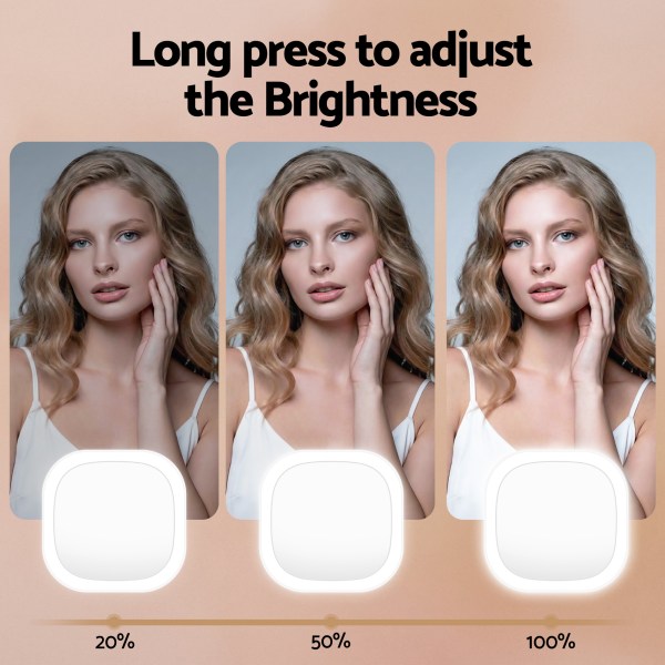 embellir led compact mirror lighted travel makeup mirror pocket sized 1x 10x magnification square white embellir led compact mirror lighted travel makeup mirror pocket sized 1x 10x magnification square white