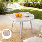 gardeon 3pc outdoor bistro set patio furniture table and chairs steel dining chair khaki gardeon 3pc outdoor bistro set patio furniture table and chairs steel dining chair khaki
