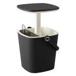 gardeon 2 in 1 outdoor bar table portable wine cooler 15l ice bucket tong black gardeon 2 in 1 outdoor bar table portable wine cooler 15l ice bucket tong black