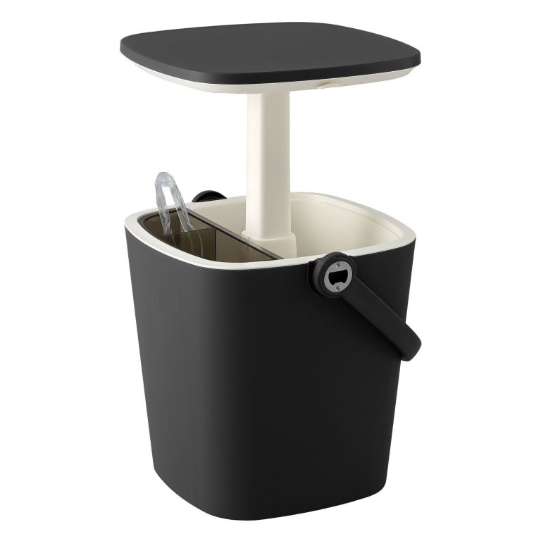 gardeon 2 in 1 outdoor bar table portable wine cooler 15l ice bucket tong black gardeon 2 in 1 outdoor bar table portable wine cooler 15l ice bucket tong black