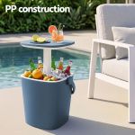 gardeon 2 in 1 outdoor bar table portable ice bucket cooler 15l tong blue gardeon 2 in 1 outdoor bar table portable ice bucket cooler 15l tong blue