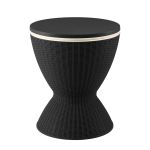 gardeon outdoor bar table portable ice bucket cooler 30l adjustable top black