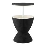 gardeon outdoor bar table portable ice bucket cooler 30l adjustable top black