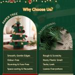 jingle jollys paper christmas tree 47cm w/ star topper xmas decor tabletop green diy ornament set jingle jollys paper christmas tree 47cm w/ star topper xmas decor tabletop green diy ornament set