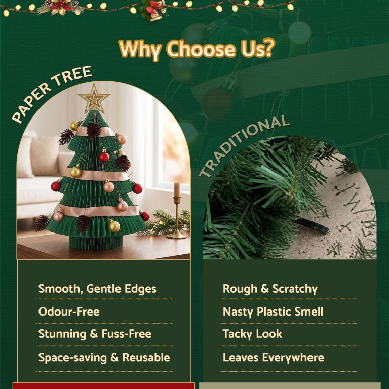 jingle jollys paper christmas tree 47cm w/ star topper xmas decor tabletop green diy ornament set jingle jollys paper christmas tree 47cm w/ star topper xmas decor tabletop green diy ornament set