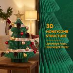 jingle jollys paper christmas tree 47cm w/ star topper xmas decor tabletop green diy ornament set jingle jollys paper christmas tree 47cm w/ star topper xmas decor tabletop green diy ornament set