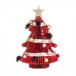 jingle jollys paper christmas tree 47cm w/ star topper xmas decoration tabletop red diy ornament set jingle jollys paper christmas tree 47cm w/ star topper xmas decoration tabletop red diy ornament set