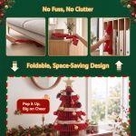 jingle jollys paper christmas tree 47cm w/ star topper xmas decoration tabletop red diy ornament set jingle jollys paper christmas tree 47cm w/ star topper xmas decoration tabletop red diy ornament set