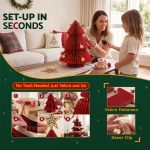 jingle jollys paper christmas tree 47cm w/ star topper xmas decoration tabletop red diy ornament set jingle jollys paper christmas tree 47cm w/ star topper xmas decoration tabletop red diy ornament set
