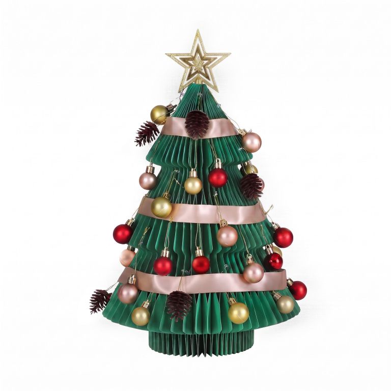 jingle jollys paper christmas tree 61 cm w/ star topper xmas decor tabletop green diy ornament set jingle jollys paper christmas tree 61 cm w/ star topper xmas decor tabletop green diy ornament set