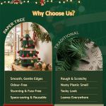 jingle jollys paper christmas tree 61 cm w/ star topper xmas decor tabletop green diy ornament set jingle jollys paper christmas tree 61 cm w/ star topper xmas decor tabletop green diy ornament set