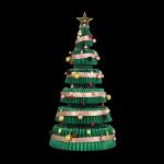 jingle jollys paper christmas tree 111cm w/ star topper leds xmas decorations kit home office green