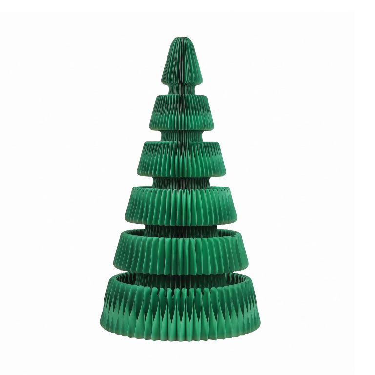 jingle jollys paper christmas tree 111cm w/ star topper leds xmas decorations kit home office green