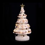 jingle jollys paper christmas tree 114cm w/ star topper leds xmas decorations kit home office white jingle jollys paper christmas tree 114cm w/ star topper leds xmas decorations kit home office white